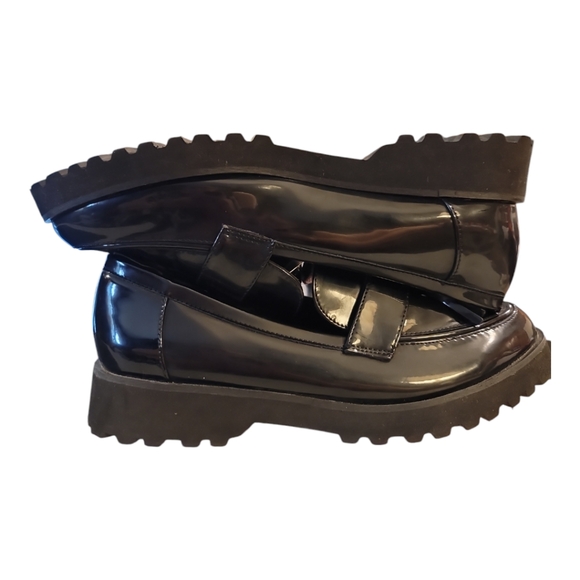 Jones NY Priscilla loafers black faux leather womens 8.5 academia preppy goth - Picture 7 of 7